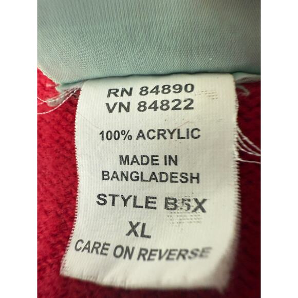 Vintage Sara Morgan Women Size XL Red Cable Knit Button Front Sweater Vest - Picture 3 of 5